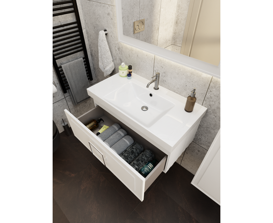Тумба под раковину La Fenice Cubo Bianco белая 80_, изображение 8
