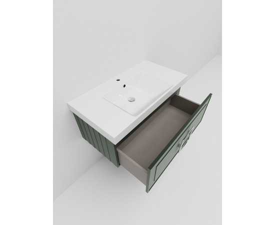 Тумба под раковину La Fenice Cubo Grigio серо-зеленая 80_, изображение 4