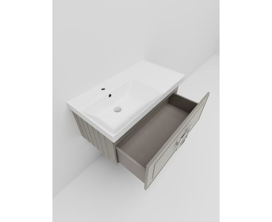 Тумба под раковину La Fenice Cubo Cappuccino бежевая 90_, изображение 5