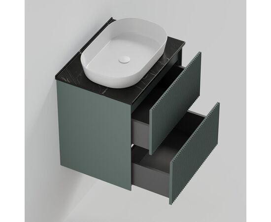 Тумба под раковину La Fenice La Fenice Terra Twin Grigio 60 см серо-зеленая матовая_, изображение 6
