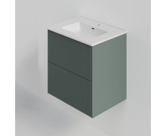 Тумба под раковину La Fenice La Fenice Terra Twin Grigio 60 см серо-зеленая матовая_, изображение 3