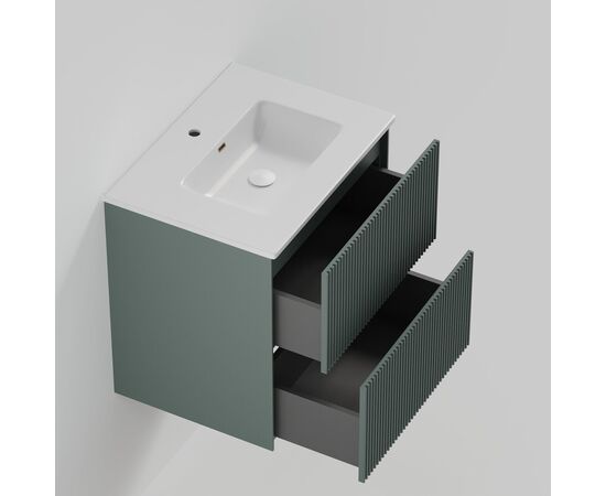 Тумба под раковину La Fenice La Fenice Terra Twin Grigio 60 см серо-зеленая матовая_, изображение 4
