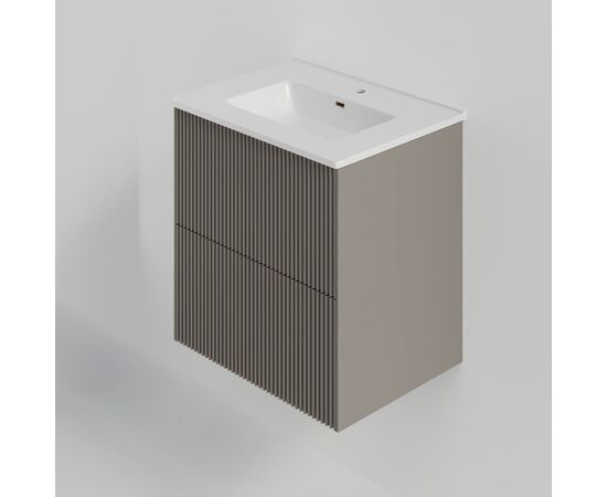 Тумба под раковину La Fenice La Fenice Terra Twin Cappuccino 60 см бежевая матовая_, изображение 3