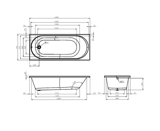 Ванна акриловая AM.PM X-Joy W94A-175-075W-A 175х75 см_, изображение 9