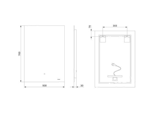 Зеркало AM.PM X-Joy M85MOX10501S с интерьерной Led подсветкой ИК-сенсором 50 см_, изображение 10