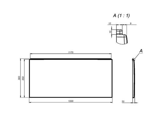 Декоративная фронтальная панель AM.PM X-Joy W94A-120-070W-P для ванны 120 см_, изображение 2