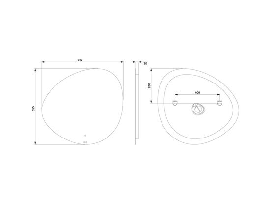 Зеркало AM.PM X-Joy M85MOX50801WG универсальное с контурной LED-подсветкой ИК-сенсором 80 см_, изображение 11