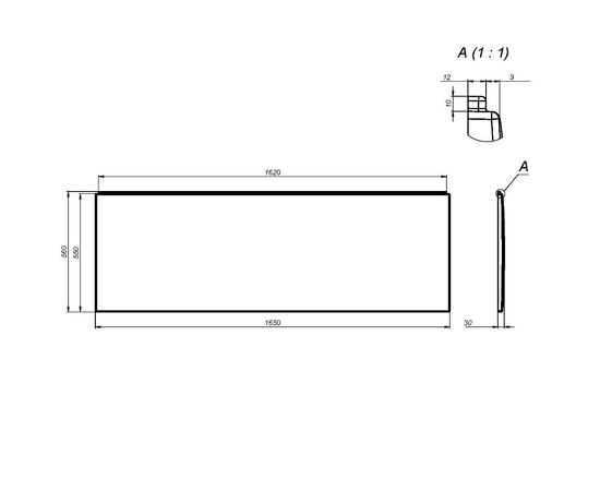 Декоративная фронтальная панель AM.PM X-Joy W94A-165-070W-P для ванны 165 см_, изображение 2