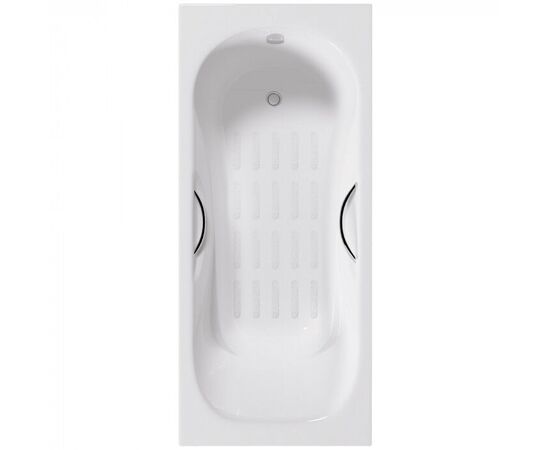 Ванна чугунная Delice Malibu 170х80 с отверстиями под ручки и антискользящим покрытием DLR230630R-AS_