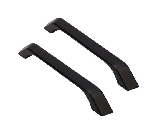Ручки для чугунных ванн черные матовые скобообразные Delice серия Elite, комплект 2 шт_