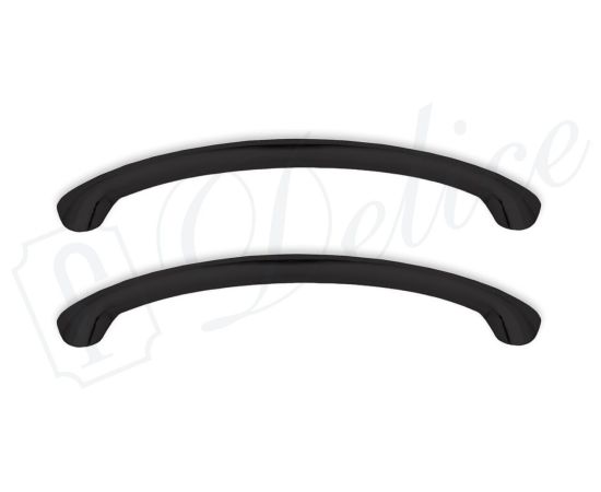 Ручки для чугунных ванн черные матовые дугообразные Delice серия Elite, комплект 2 шт_