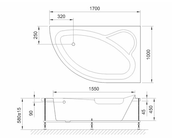 Гидромассажная ванна Royal Bath ALPINE DE LUXE 170x100x58R_, изображение 2
