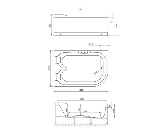 Гидромассажная ванна Royal Bath NORWAY COMFORT 180х120х66 L_, изображение 2