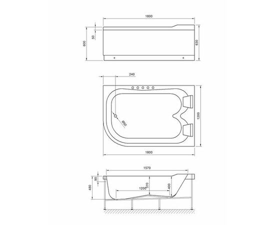 Гидромассажная ванна Royal Bath NORWAY COMFORT 180х120х66 R_, изображение 2