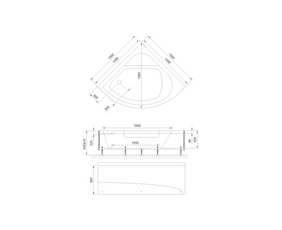 Акриловая ванна Royal Bath Rojo 150x150 с каркасом RB375201K_, изображение 4