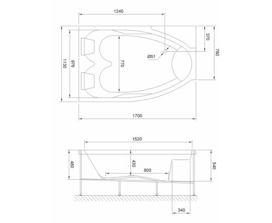 Гидромассажная ванна Royal Bath SHAKESPEARE COMFORT 170х110х67 L_, изображение 2