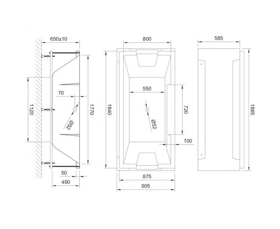Акриловая ванна Royal Bath Triumph De Luxe 185x87 с гидромассажем_, изображение 2