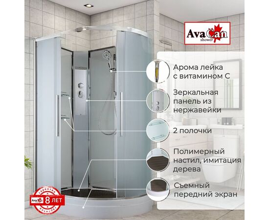 Душевая кабина AvaCan EM2811LN без крыши_, изображение 2