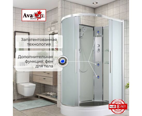 Душевая кабина AvaCan EM2811RN без крыши_, изображение 4