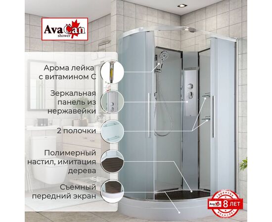 Душевая кабина AvaCan EM2811RN без крыши_, изображение 7