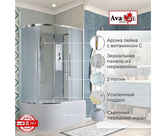 Душевая кабина AvaCan EM5811RN без крыши_, изображение 2