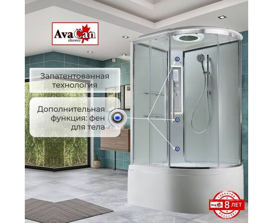 Душевая кабина AvaCan EM5912LLEDT прозрачная_, изображение 7