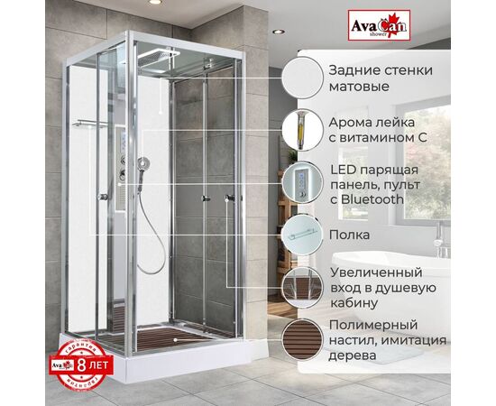 Душевая кабина AvaCan Z1910LEDMT_, изображение 2