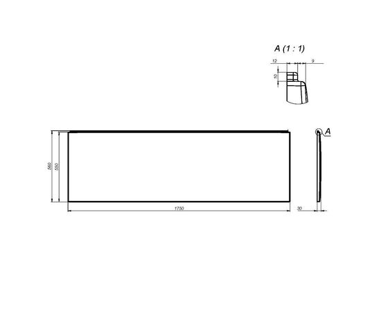Панель фронтальная для ванны AM.PM Gem W93A-175-075W-P 175 см_, изображение 3