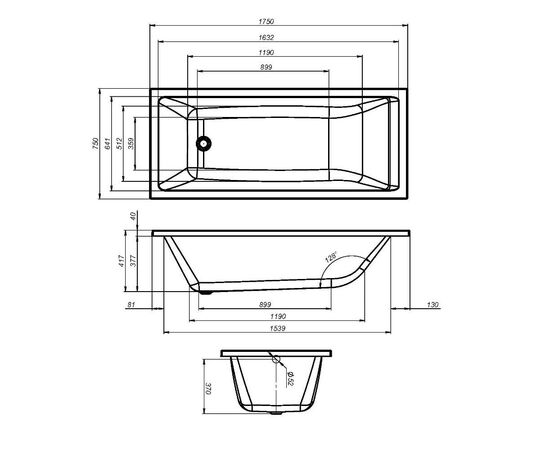 Ванна акриловая AM.PM Gem W93A-175-075W-A 175х75 см_, изображение 11
