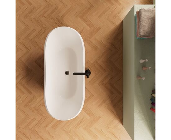 Ванна Frank F6104 White-Black отдельностоящая 170х75х66 см_, изображение 2