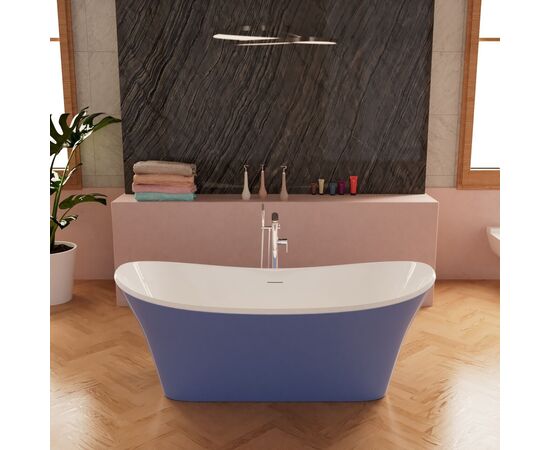 Ванна Frank F6104 White-Light blue отдельностоящая 170х75х66 см_