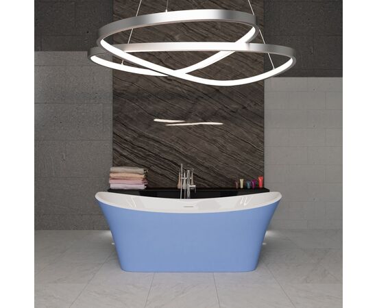 Ванна Frank F6104 White-Light blue отдельностоящая 170х75х66 см_, изображение 2