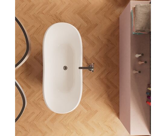 Ванна Frank F6104 White-Light blue отдельностоящая 170х75х66 см_, изображение 3