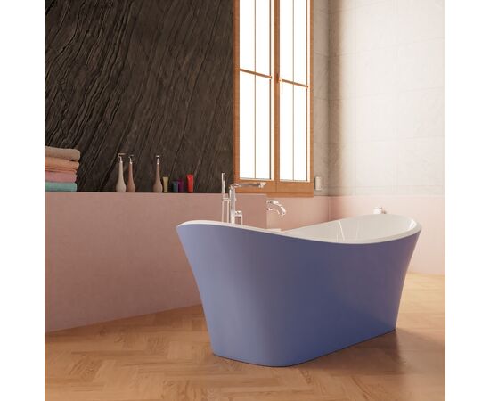 Ванна Frank F6104 White-Light blue отдельностоящая 170х75х66 см_, изображение 4