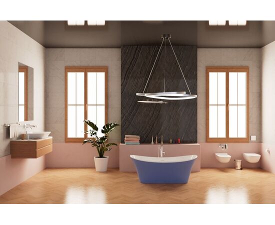 Ванна Frank F6104 White-Light blue отдельностоящая 170х75х66 см_, изображение 6
