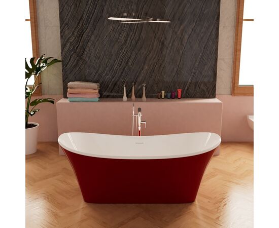 Ванна Frank F6104 White-Red отдельностоящая 170х75х66 см_