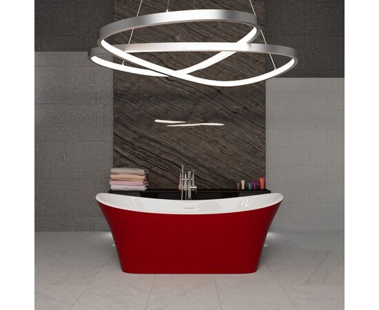 Ванна Frank F6104 White-Red отдельностоящая 170х75х66 см_, изображение 2
