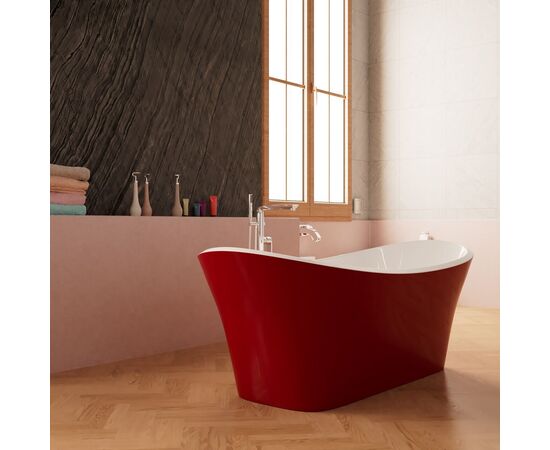 Ванна Frank F6104 White-Red отдельностоящая 170х75х66 см_, изображение 4