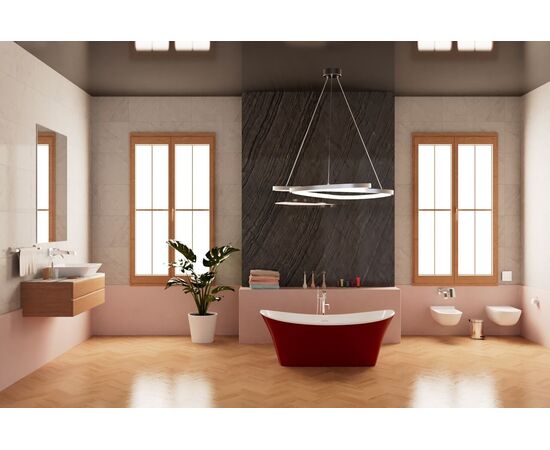 Ванна Frank F6104 White-Red отдельностоящая 170х75х66 см_, изображение 6