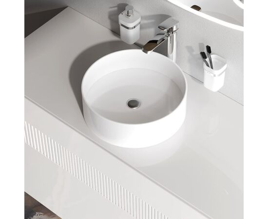 Раковина накладная AM.PM Func M8FWCC40400WG круглая 40 см_, изображение 2