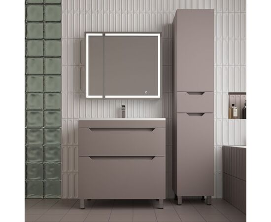 Тумба напольная Style Line Остин под раковину Фортуна 80 2 ящ тауп темный PLUS_, изображение 6