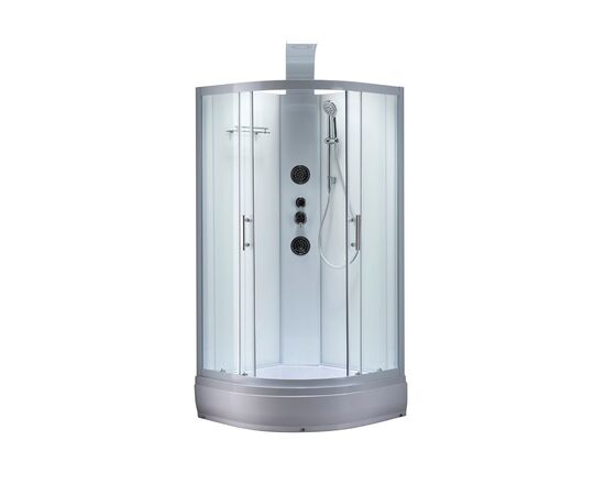 Душевая кабина Taliente TA-100CW с гидромассажем 100х100х220 см профиль белый Optiwhite без крыши, Размер: 100х100, Профиль: Белый_