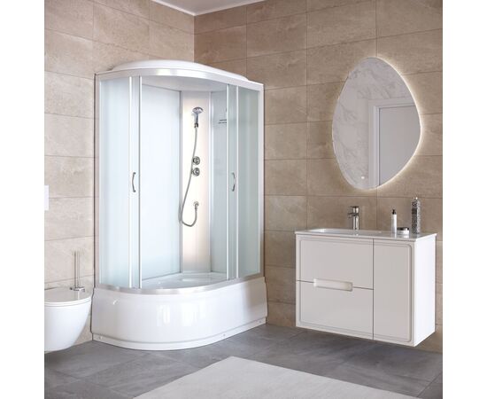 Душевая кабина Taliente TA-12080M(R) 120х80х215 см асимметричная правая матовая, Стекло: Матовое, Установка: Правая_, изображение 3