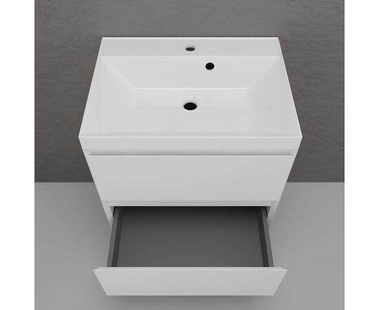 Тумба подвесная Style Line Манхэттен 60 под раковину ASTI 60 2 ящика белый матовый_, изображение 4