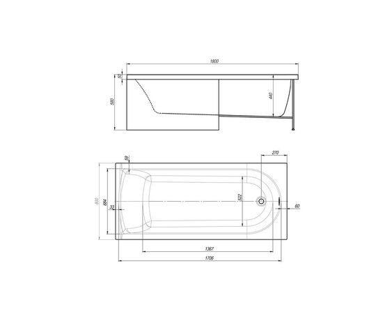 Акриловая ванна Royal Bath BERN RB974103 180x80x58, Размер: 180x80_, изображение 4