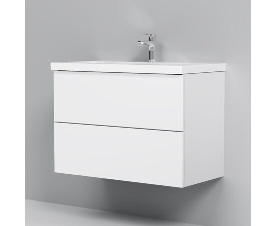 База с раковиной AM.PM Gem M90-FHX0802WG-WCC0802WG подвесная 80 см 2 ящика push-to-open белый глянец_, изображение 6