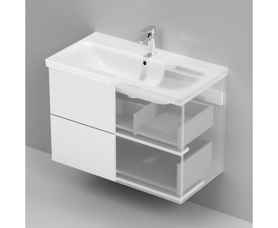 База с раковиной AM.PM Gem M90-FHX0802WG-WCC0802WG подвесная 80 см 2 ящика push-to-open белый глянец_, изображение 5