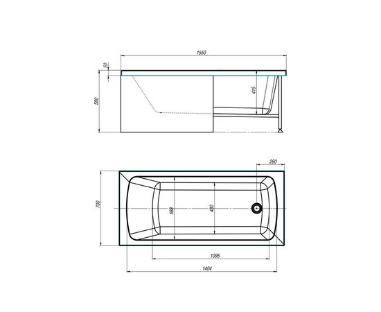 Акриловая ванна Royal Bath VIENNA RB953502 155x70x58, Размер: 155x70_, изображение 4