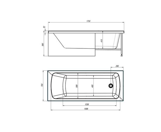 Акриловая ванна Royal Bath VIENNA RB953506 175x70x58, Размер: 175x70_, изображение 4