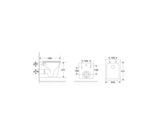 Унитаз подвесной WeltWasser WW GELBACH 043 GL-BL черный глянцевый_, изображение 4